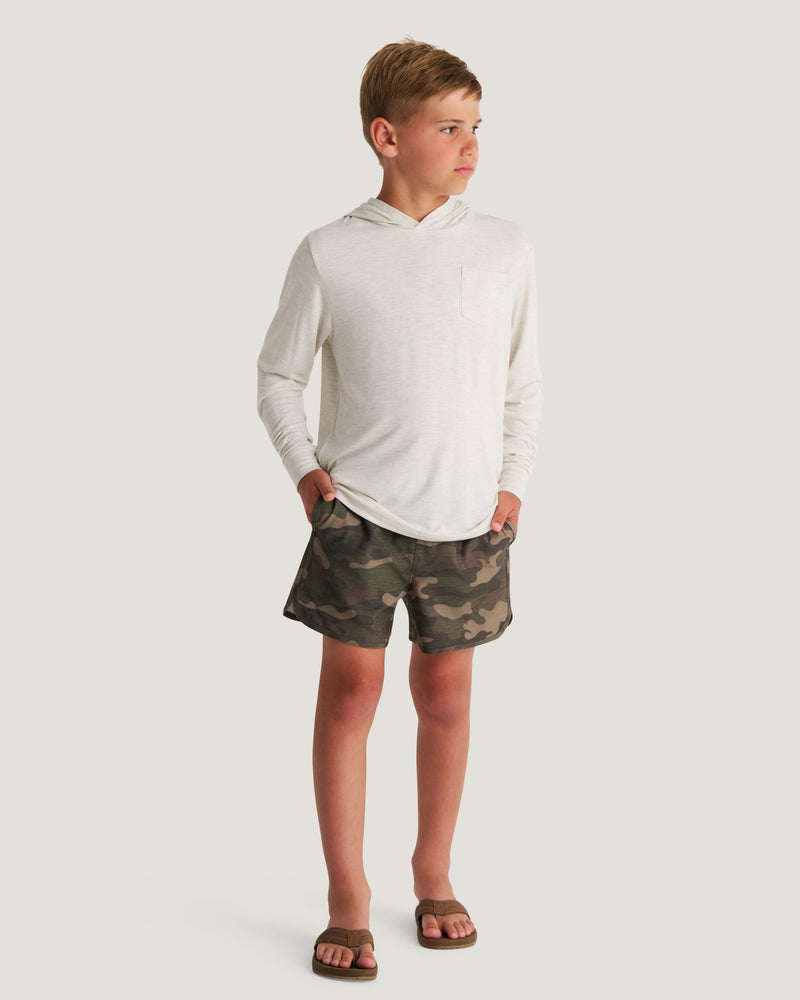 Youth Bamboo Shade Hoodie - Off White Heather