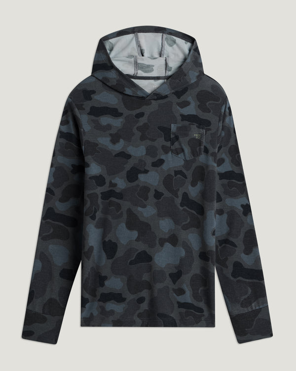 Youth Bamboo Shade Hoodie - Vintage Camo Black