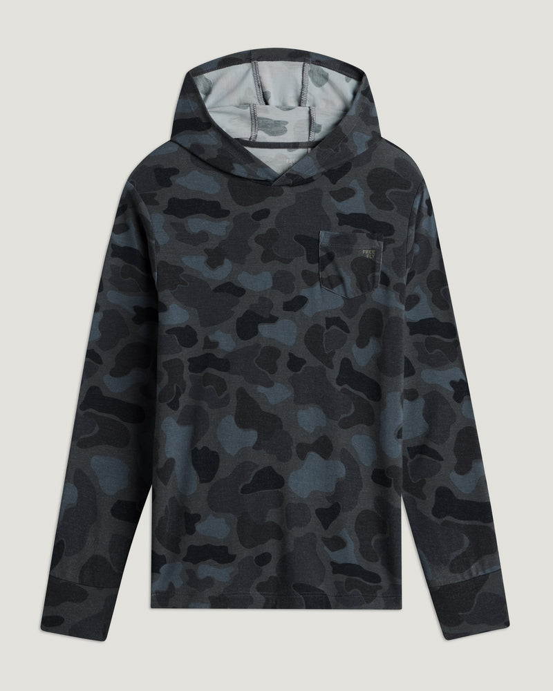 Youth Bamboo Shade Hoodie - Vintage Camo Black