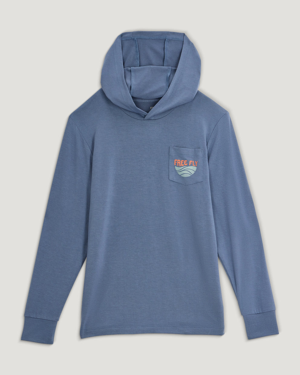 Youth Bamboo Shade Graphic Hoodie - Born To Roam Pacific Blue