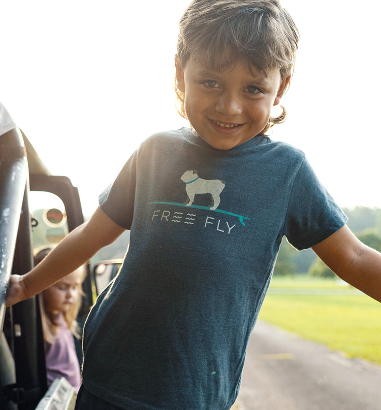 Toddler Arnold Tee - Heather Blue Dusk