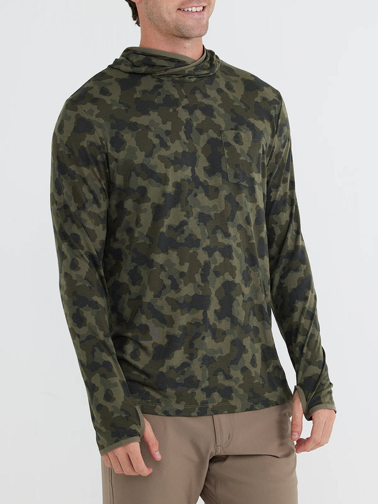 Men's Bamboo Lightweight Hoodie - Marshland Camo