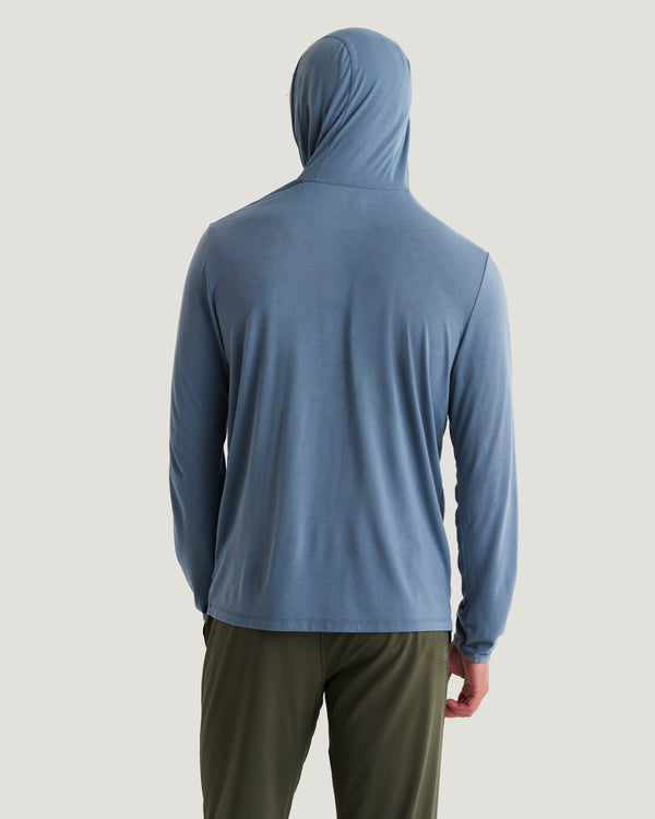 Men's Bamboo Lightweight Hoodie - Pacific Blue