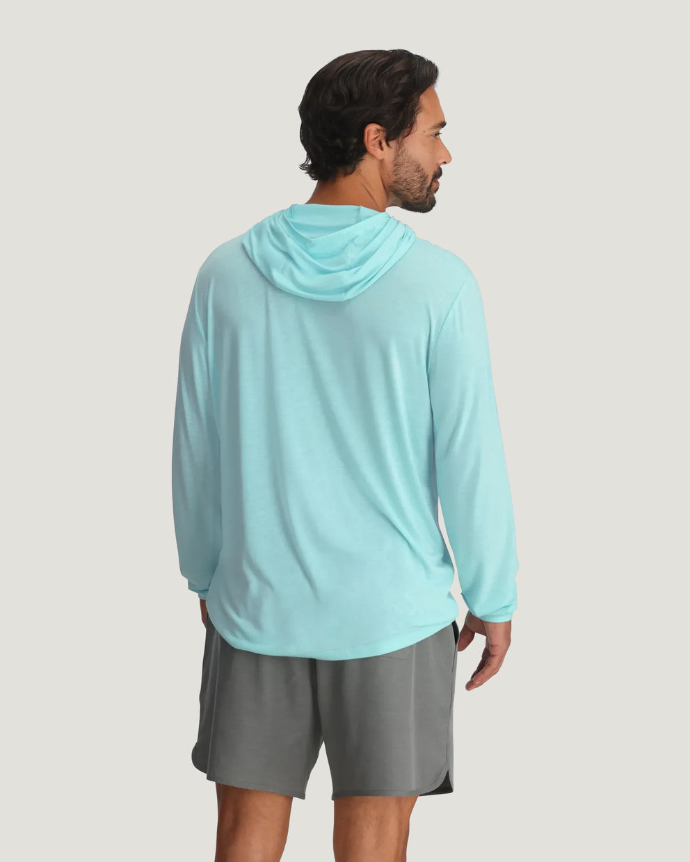 Men's Bamboo Lightweight Hoodie - Bahama Blue