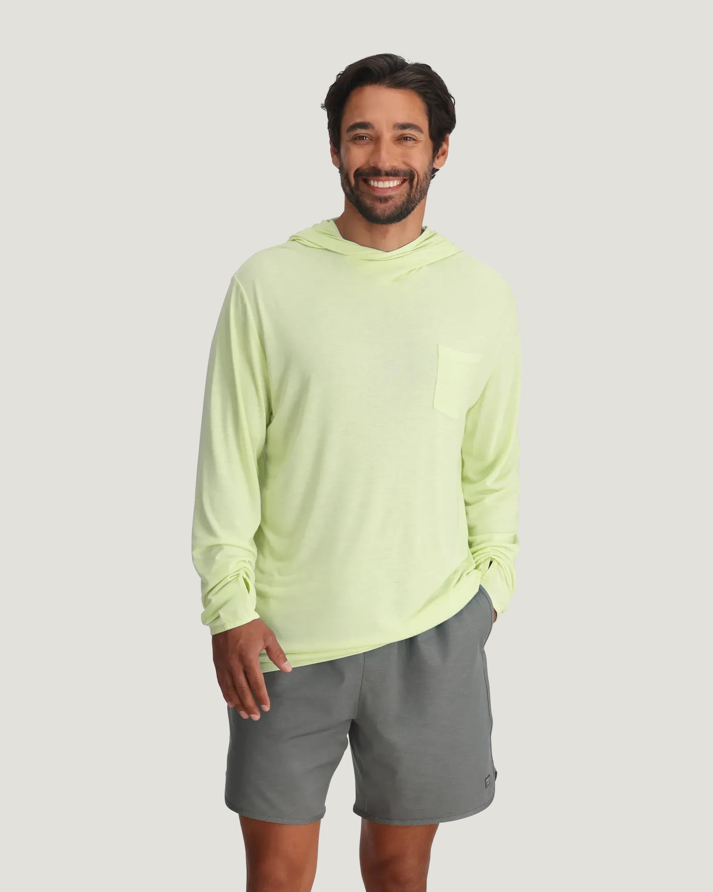 Men's Bamboo Lightweight Hoodie - Lime