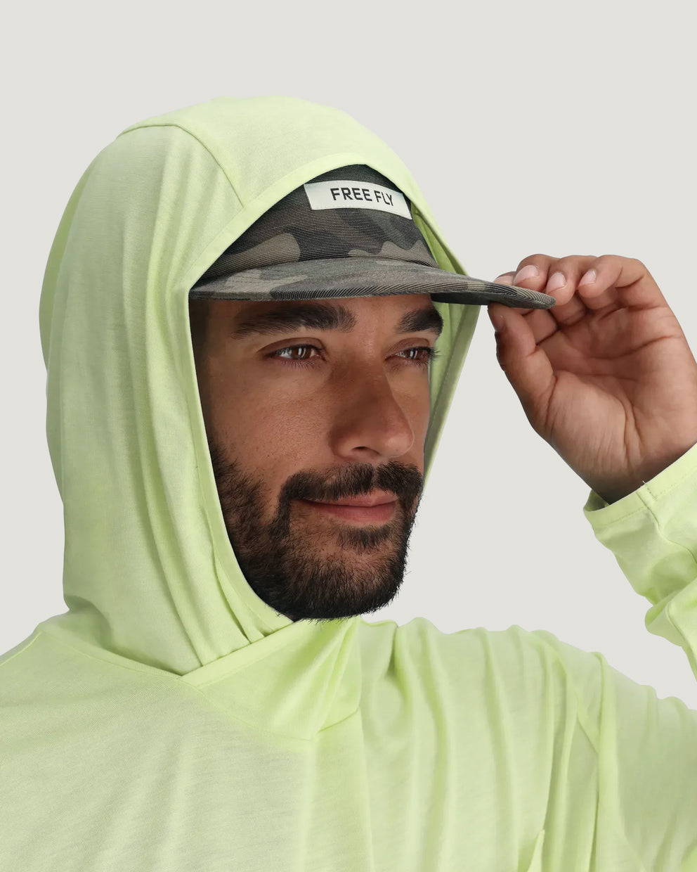 Men's Bamboo Lightweight Hoodie - Lime
