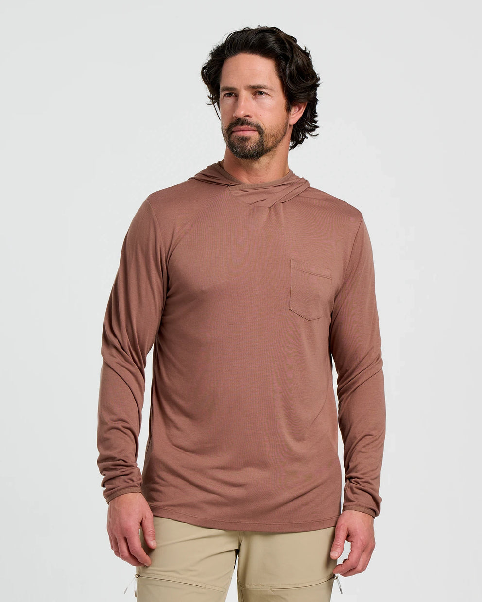 Men's Bamboo Lightweight Hoodie - Nutmeg
