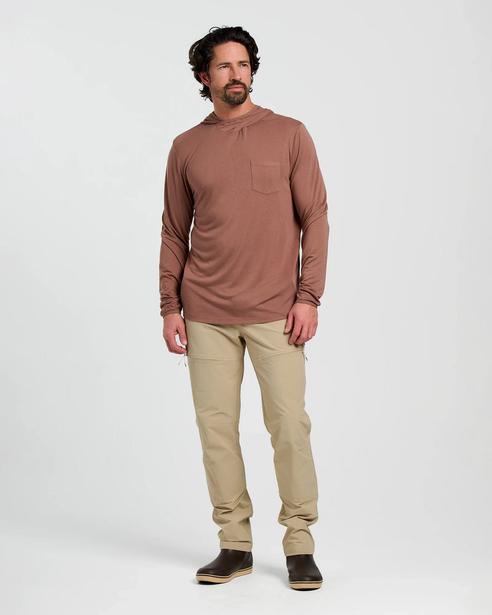 Men's Bamboo Lightweight Hoodie - Nutmeg