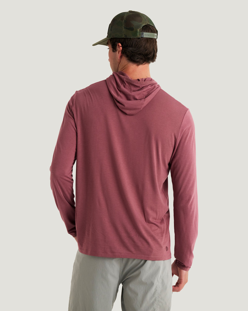 Men's Bamboo Lightweight Hoodie - Plum