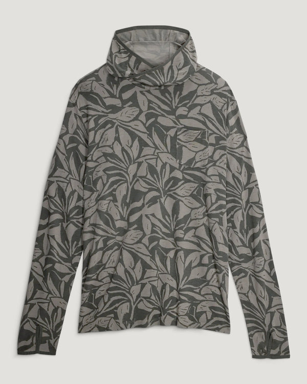 Men's Bamboo Lightweight Hoodie - Canopy Print Dark Forest