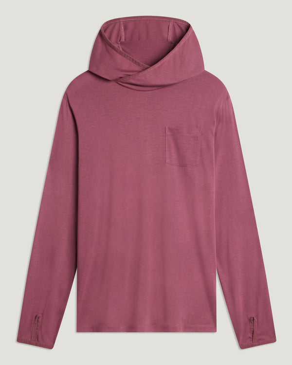 Men's Bamboo Lightweight Hoodie - Plum