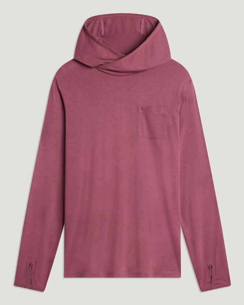 Men's Bamboo Lightweight Hoodie - Plum