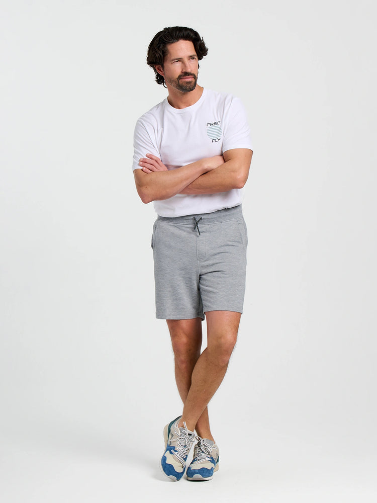 Men's Bamboo Lightweight Fleece Short - Heather Grey