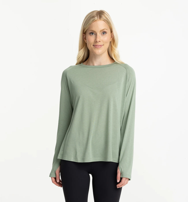 Women's Bamboo Lightweight Long Sleeve II - Palm Green