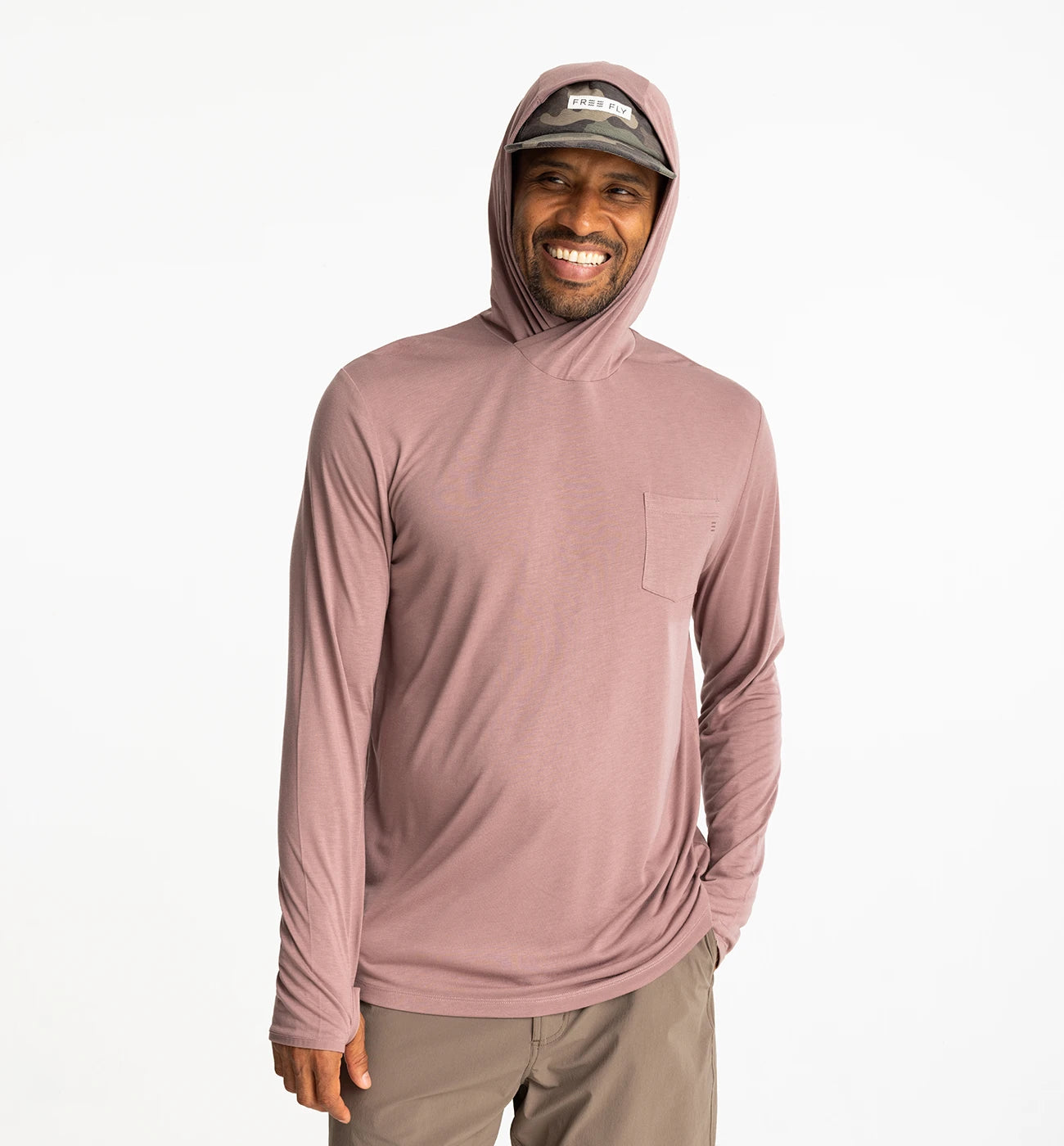 Men's Bamboo Lightweight Hoodie - Fig – Free Fly Apparel