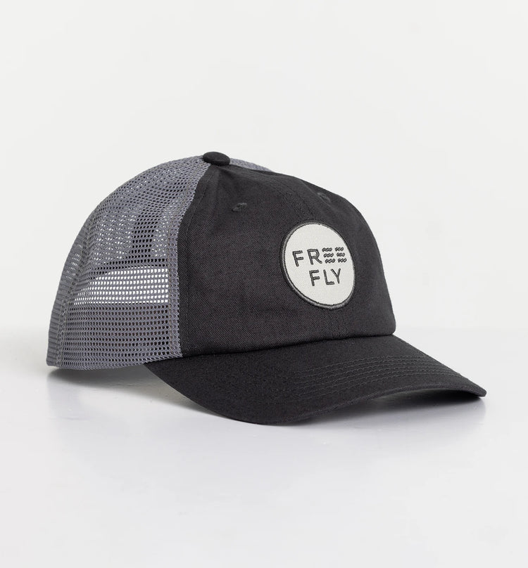 Low Pro Badge Trucker Hat - Washed Navy