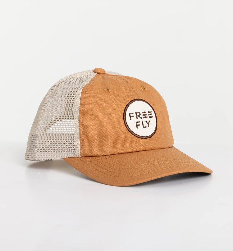 Low Pro Badge Trucker Hat - Wheat