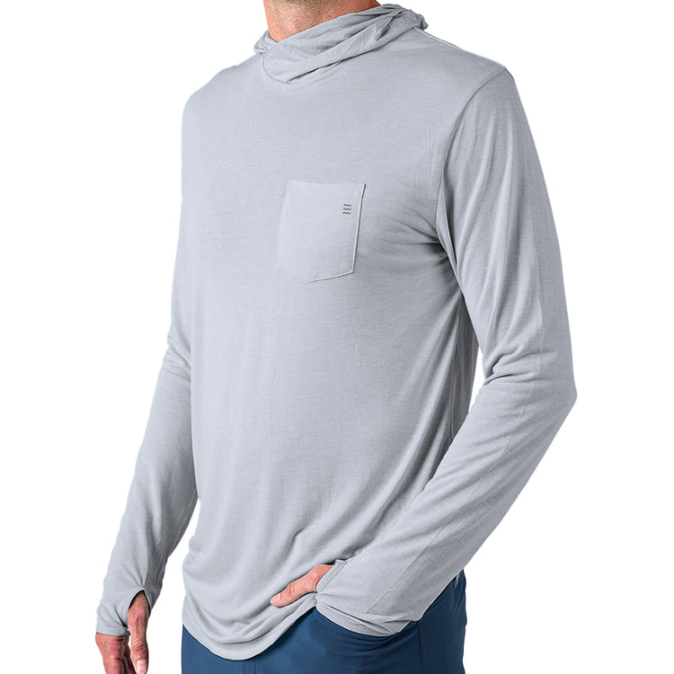 Men's Bamboo Lightweight Hoodie - Aspen Grey