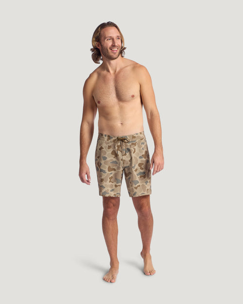 Men's Dawn Patrol Boardshort - Vintage Camo Desert Tan