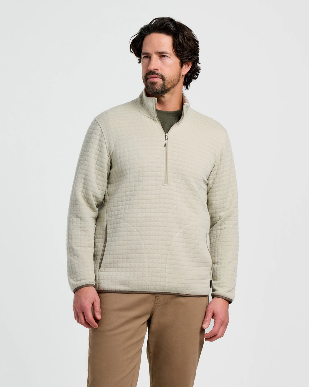 Men's Downvalley Quarter Zip - Heather Sandstone