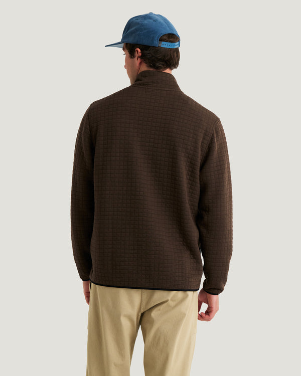 Men's Downvalley Quarter Zip - Heather Dark Brown
