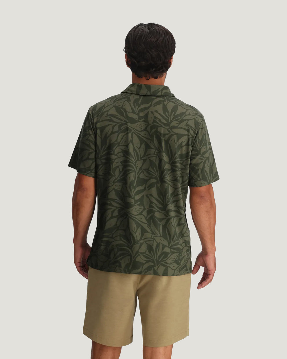 Men's Elevate Polo - Canopy Print Dark Forest
