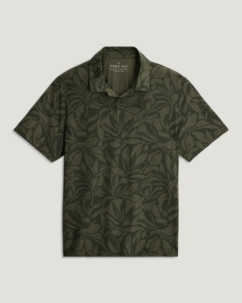Men's Elevate Polo - Canopy Print Dark Forest