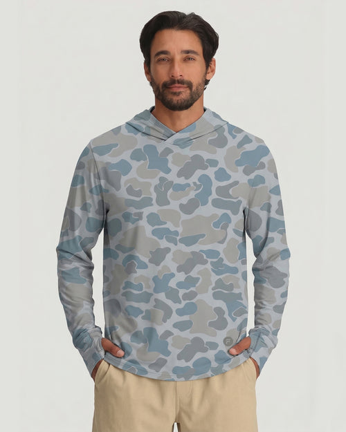 Men's Elevate Lightweight Hoodie - Vintage Camo Aspen Grey