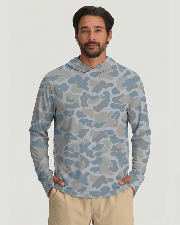 Men's Elevate Lightweight Hoodie - Vintage Camo Aspen Grey