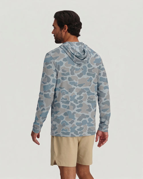 Men's Elevate Lightweight Hoodie - Vintage Camo Aspen Grey