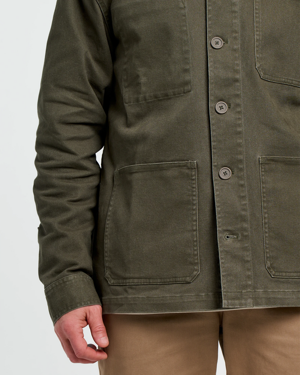 Men's Folly Twill Chore Coat - Dark Forest