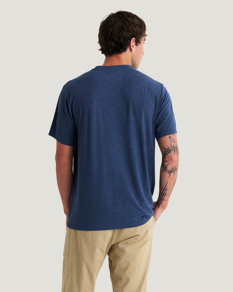 Men's Bamboo Flex Pocket Tee - Heather True Navy