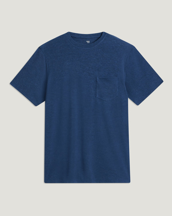 Men's Bamboo Flex Pocket Tee - Heather True Navy