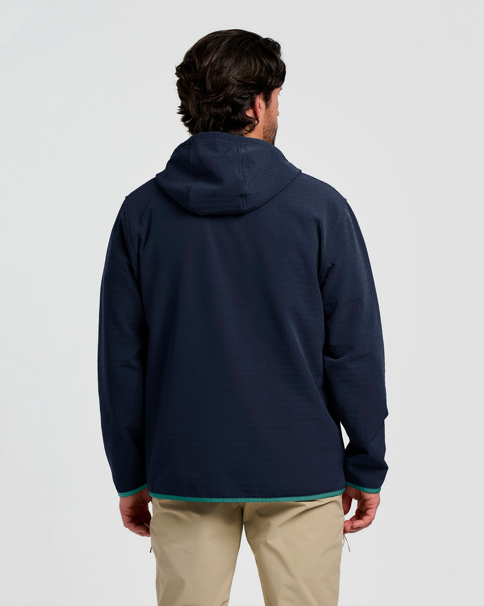 Men's Gridback Fleece Anorak Hoodie - Deep Navy