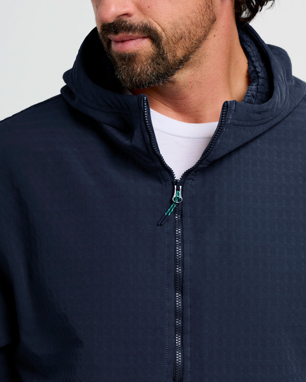 Men's Gridback Fleece Anorak Hoodie - Deep Navy