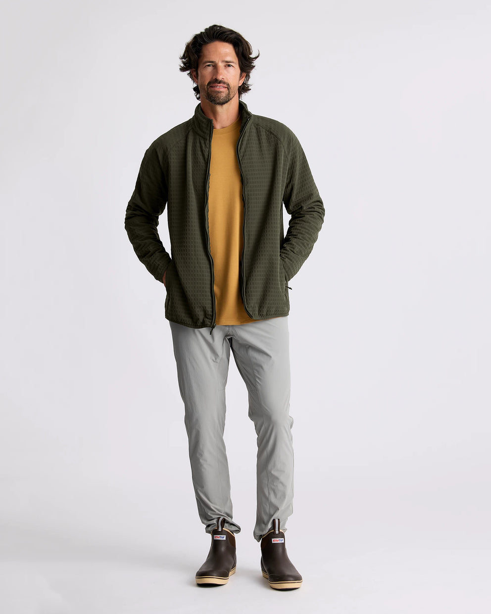 Men's Gridback Fleece Jacket - Dark Forest