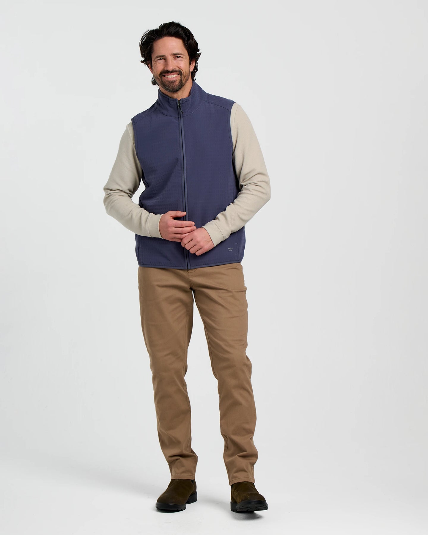 Men's Gridback Fleece Vest - Storm Cloud