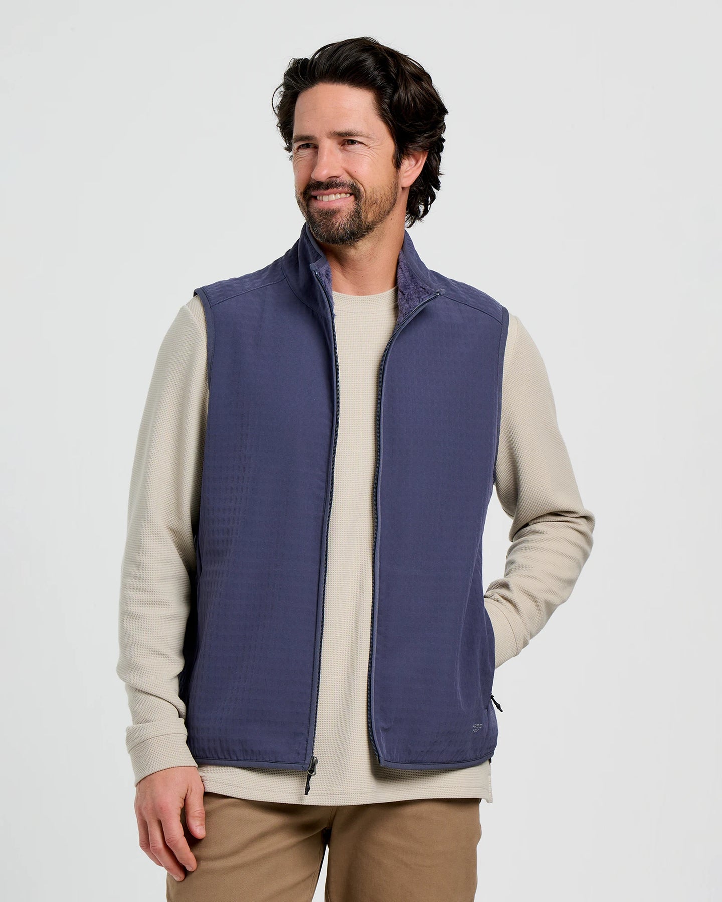 Men's Gridback Fleece Vest - Storm Cloud