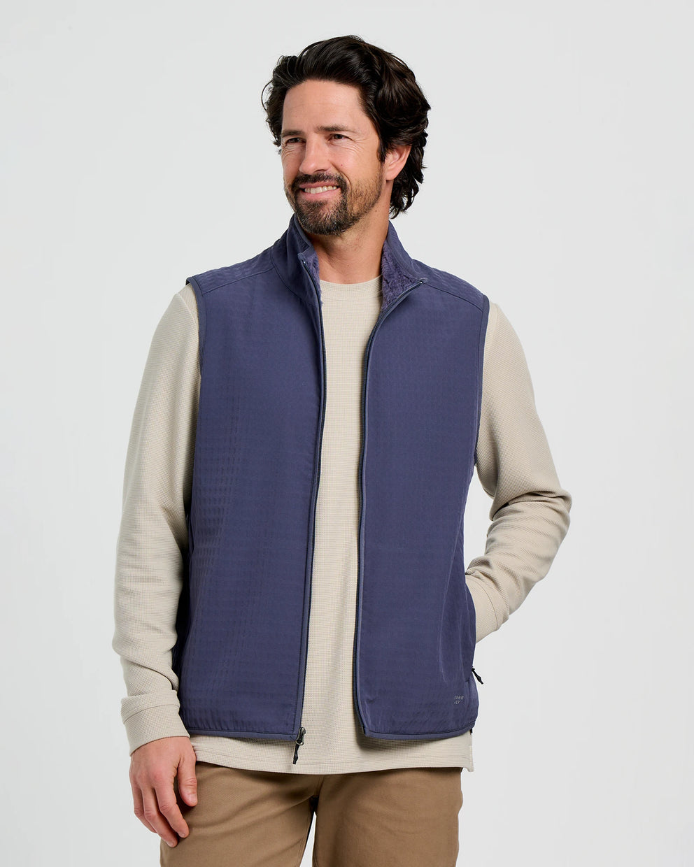 Men's Gridback Fleece Vest - Storm Cloud