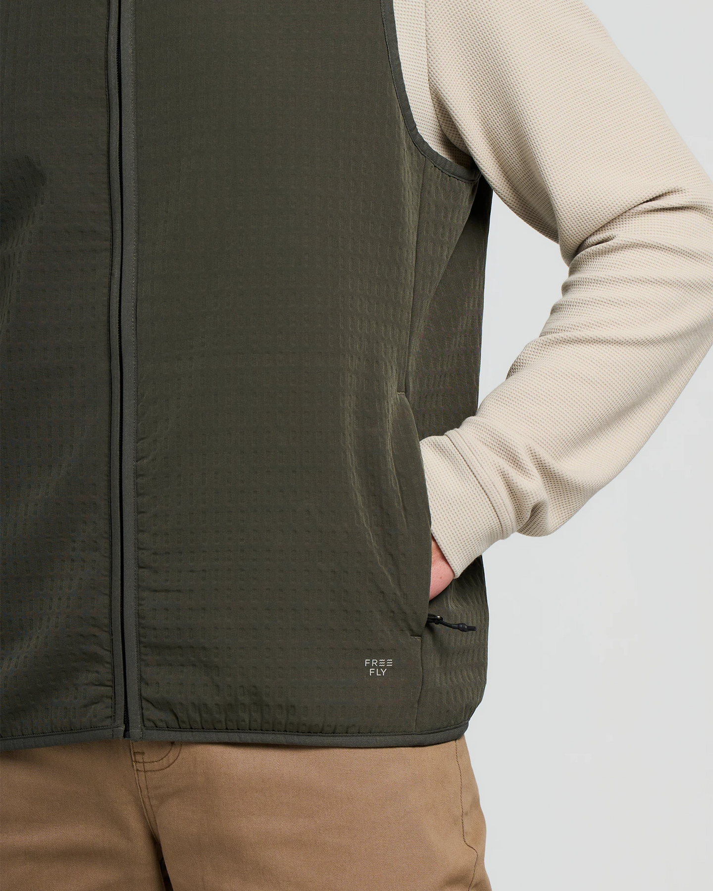 Men's Gridback Fleece Vest - Dark Forest