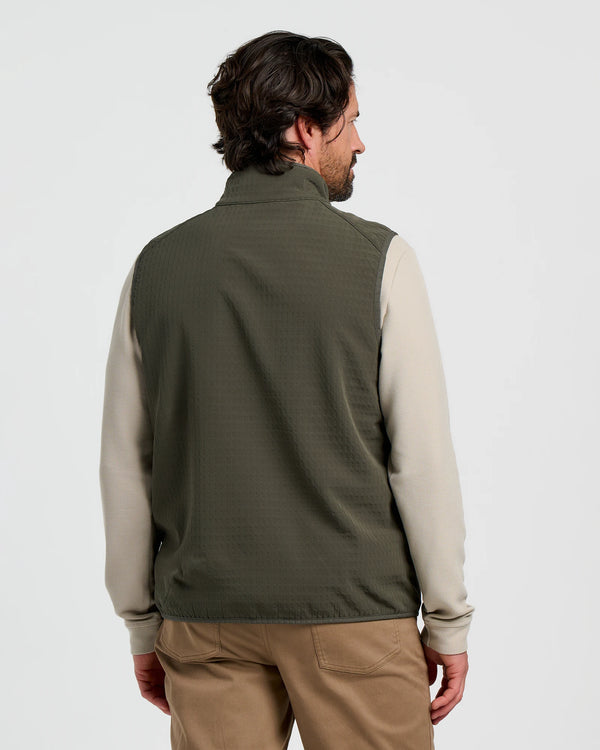 Men's Gridback Fleece Vest - Dark Forest