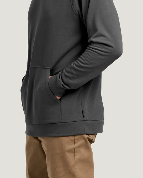 Men's Bamboo Lightweight Fleece Hoodie - Anthracite