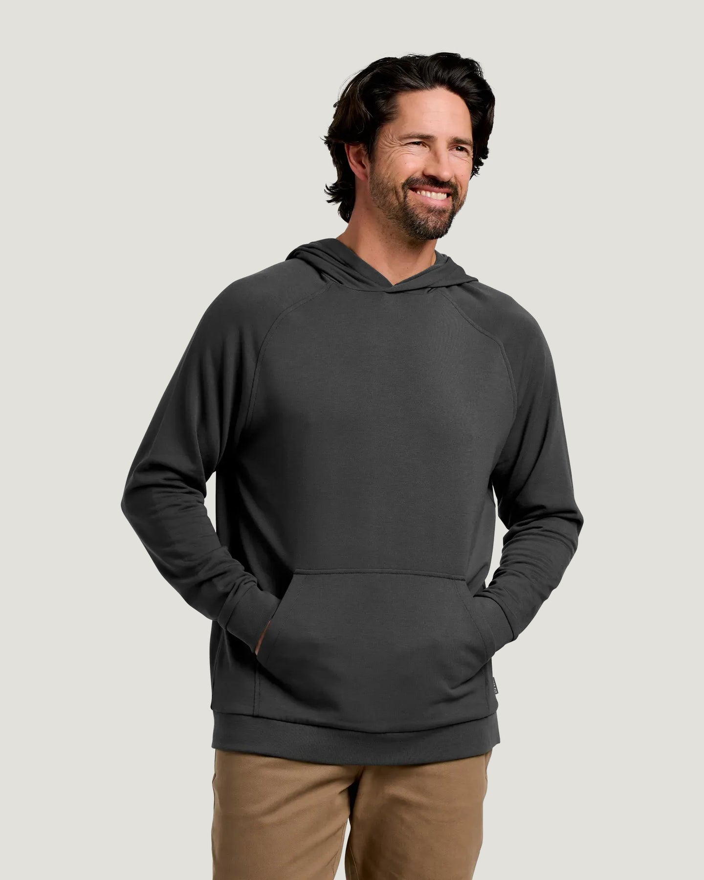 Men's Bamboo Lightweight Fleece Hoodie - Anthracite
