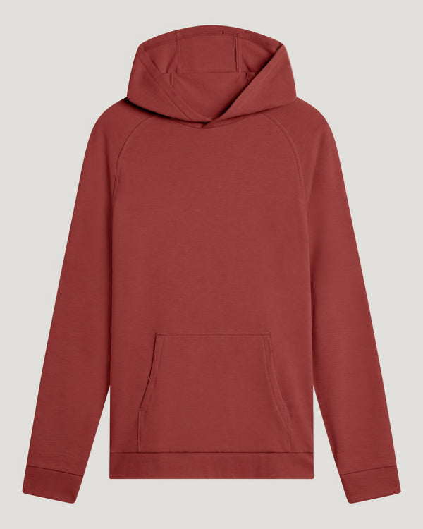Men's Bamboo Lightweight Fleece Hoodie - Red Currant