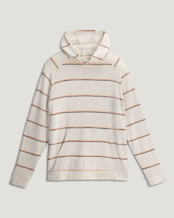 Men's Bamboo Lightweight Fleece Hoodie - Dash Double Stripe Birch