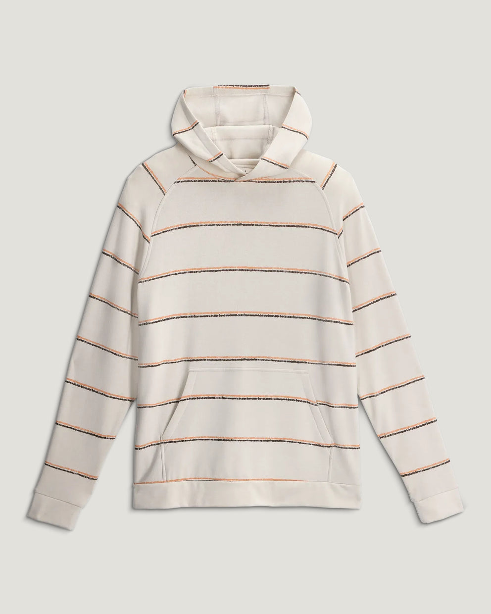 Men's Bamboo Lightweight Fleece Hoodie - Dash Double Stripe Birch