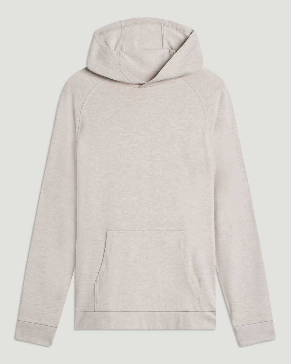Men's Bamboo Lightweight Fleece Hoodie - Heather Desert Tan