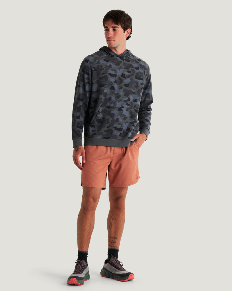 Men's Bamboo Lightweight Fleece Hoodie - Vintage Camo Black
