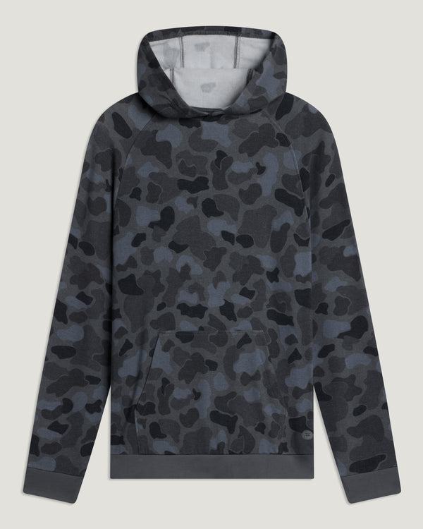 Men's Bamboo Lightweight Fleece Hoodie - Vintage Camo Black