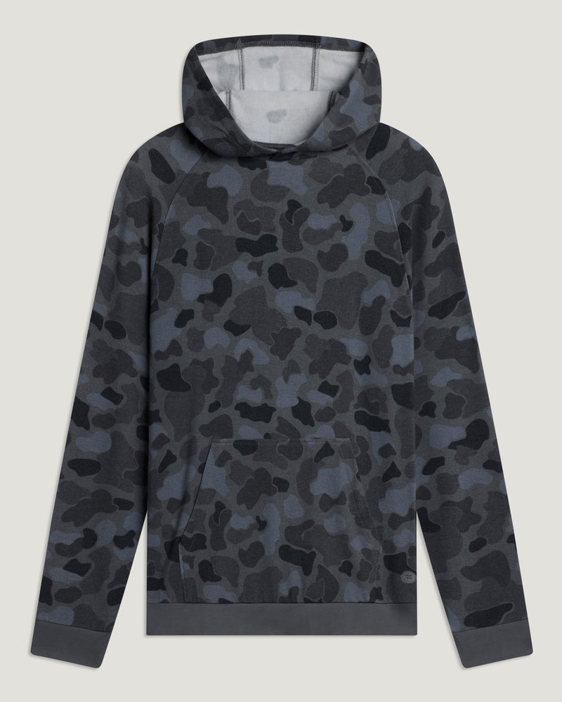 Men's Bamboo Lightweight Fleece Hoodie - Vintage Camo Black